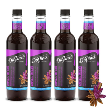 Davinci Sugar Free Chai Tea 7:1 Concentrate 4 - 750mL Plastic Bottles (CASE)