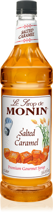 Monin Salted Caramel Flavoring Syrup 1L Plastic Bottle