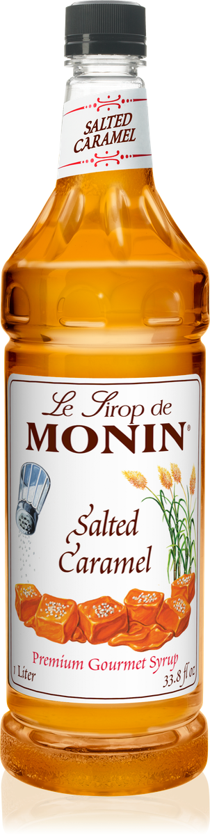 Monin Salted Caramel Flavoring Syrup 1L Plastic Bottle