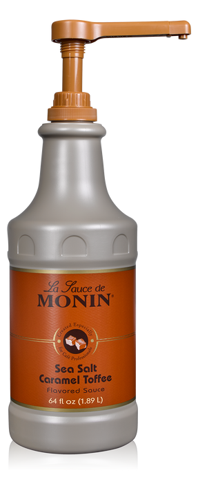 Monin Sea Salt Caramel Toffee Flavoring Sauce 64oz Bottle