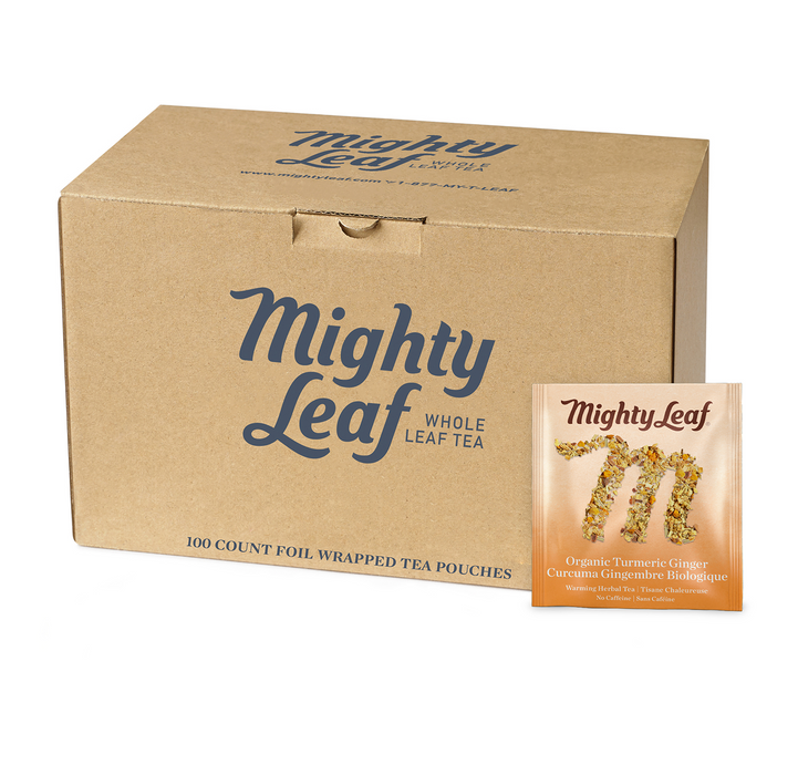 Mighty Leaf Organic Turmeric Ginger Foodservice 100ct Box