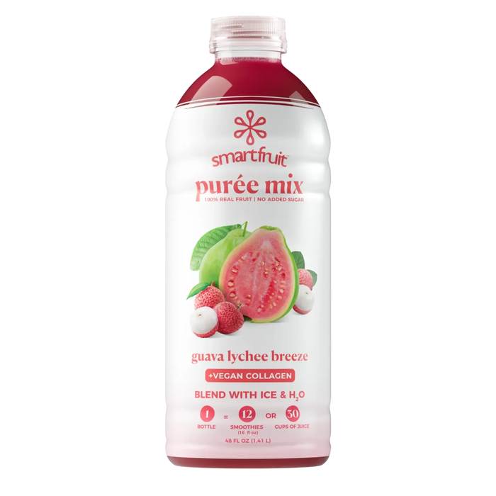 Smartfruit Guava Lychee Breeze Fruit Smoothie Concentrate 48oz Bottle