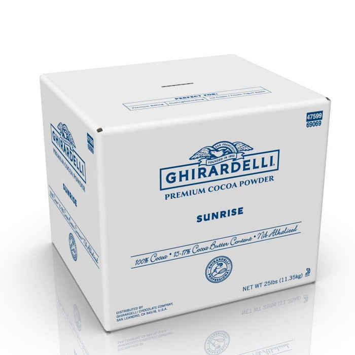 Ghirardelli Chocolate Sunrise Cocoa Gourmet Powder 25lb Box