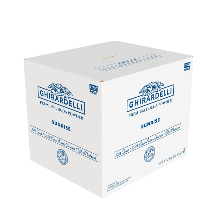 Ghirardelli Chocolate Sunrise Cocoa Gourmet Powder 25lb Box