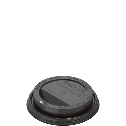 Solo Traveler Dome Hot Cup Lid with Sip Hole Black 12/16/20/24oz Lid TLB316-0004 1000ct