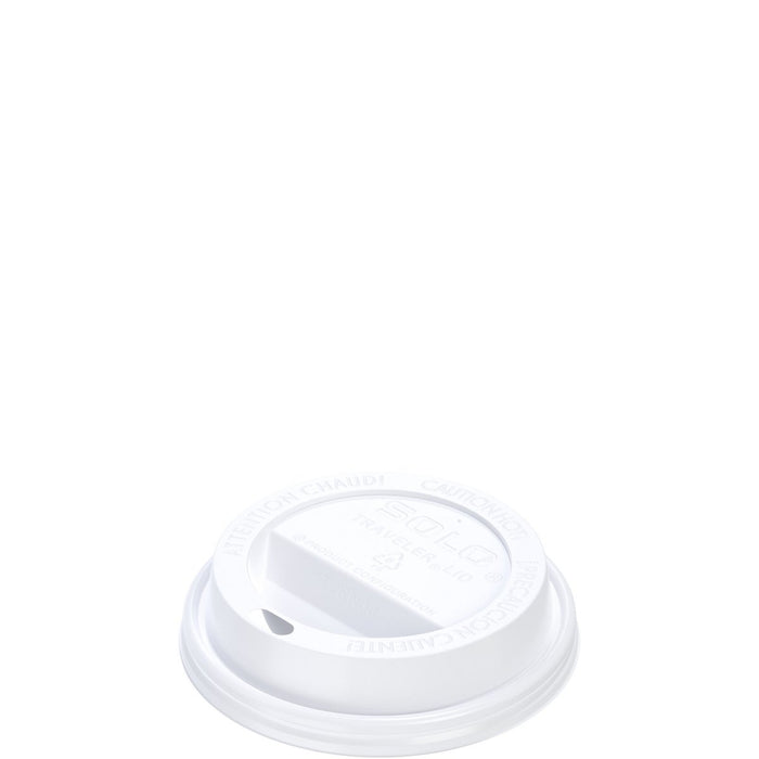 Solo Traveler Dome Hot Cup Lid with Sip Hole White 8oz Lid TL38R2-0007 1000ct