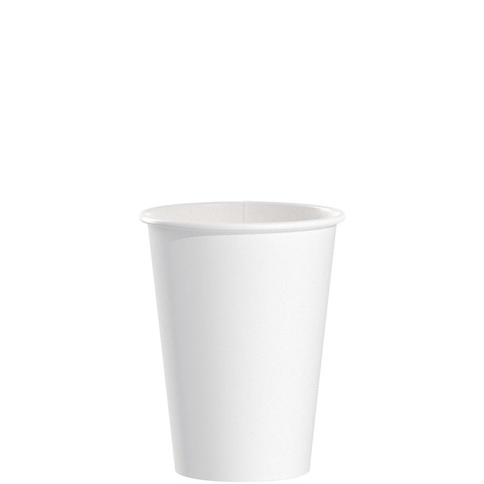 Solo White Poly Paper 12oz Hot Cup 412WN-2050 1000ct