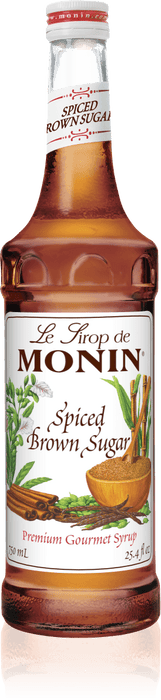 Monin Spiced Brown Sugar Flavoring Syrup 750mL Glass Bottle
