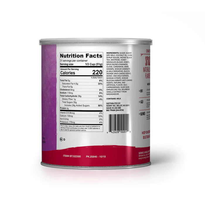 Big Train Spiced Chai Tea Latte Beverage Mix 1.9lb CAN