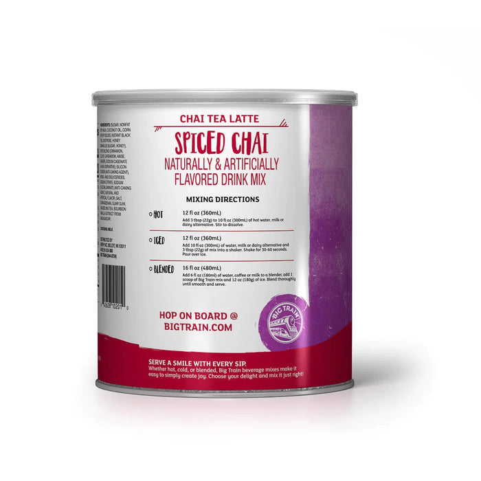 Big Train Spiced Chai Tea Latte Beverage Mix 1.9lb CAN