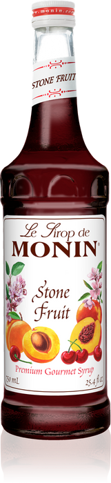 Monin Stone Fruit Flavoring Syrup 750mL Glass Bottle