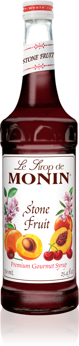 Monin Stone Fruit Flavoring Syrup 750mL Glass Bottle