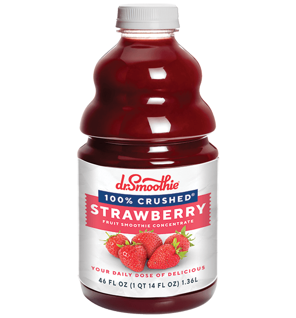 Dr. Smoothie Strawberry 100% Crushed Fruit Smoothie Concentrate 46oz Bottle