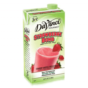 Davinci Strawberry Bomb Real Fruit Smoothie Mix 64oz Carton