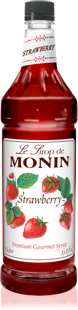 Monin Strawberry Flavoring Syrup 1L Plastic Bottle