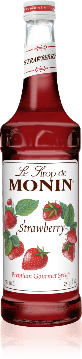 Monin Strawberry Flavoring Syrup 750mL Glass Bottle