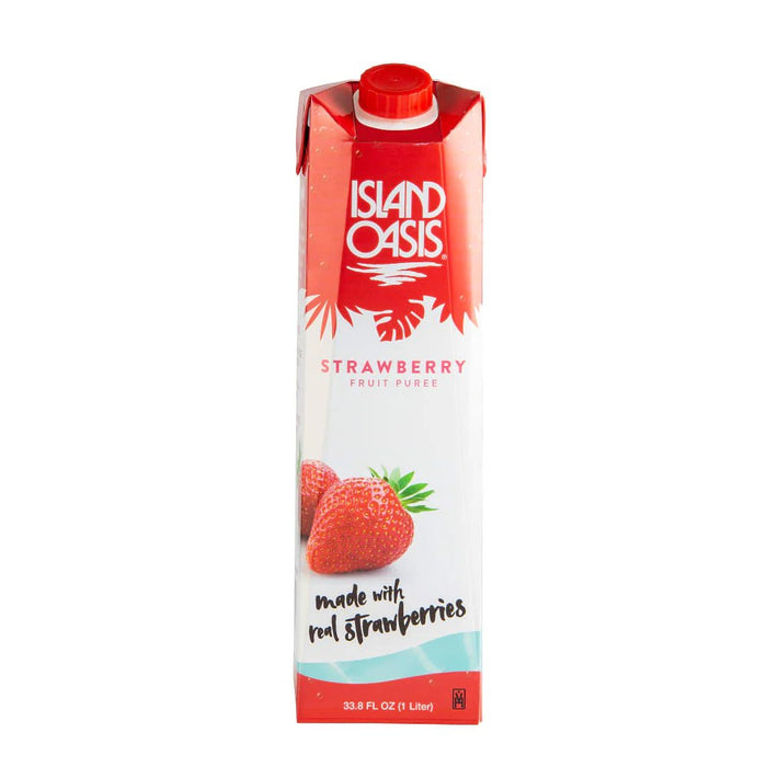 Island Oasis Strawberry Fruit Puree Beverage Mix 1L carton