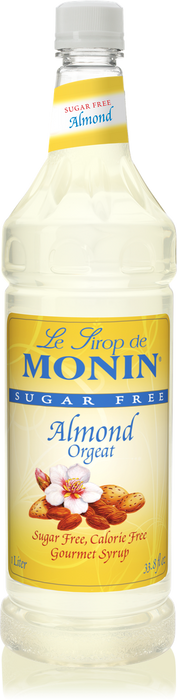 Monin Sugar Free Almond Flavoring Syrup 1L Plastic Bottle