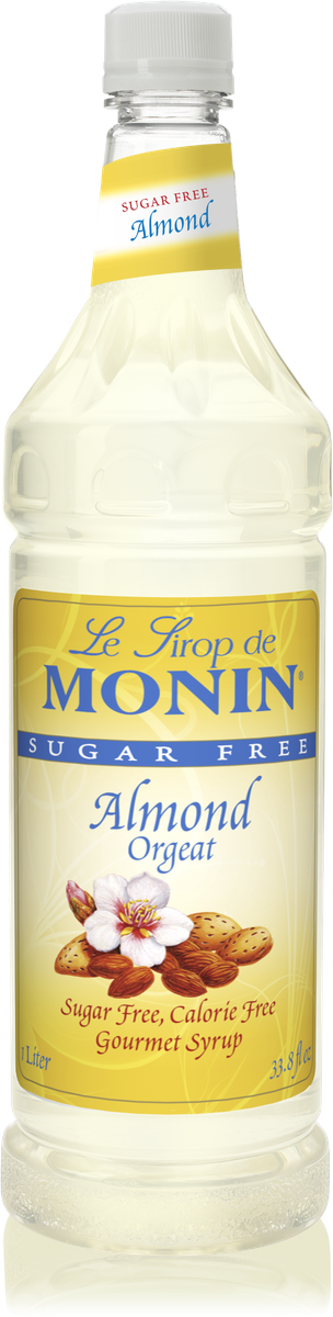 Monin Sugar Free Almond Flavoring Syrup 1L Plastic Bottle