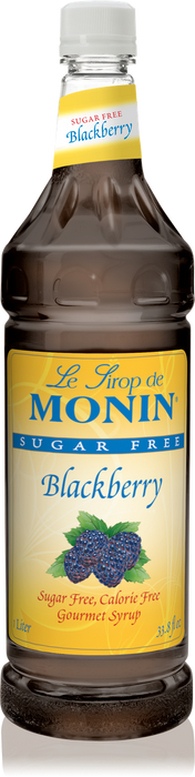 Monin Sugar Free Blackberry Flavoring Syrup 1L Plastic Bottle