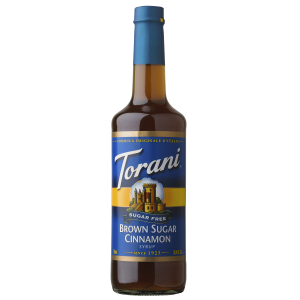 Torani Sugar Free Brown Sugar Cinnamon Flavoring Syrup 750mL Glass Bottle