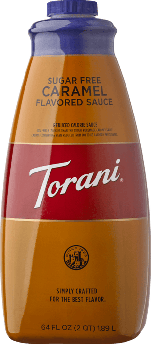 Torani Sugar Free Caramel Flavoring Sauce 64oz Bottle