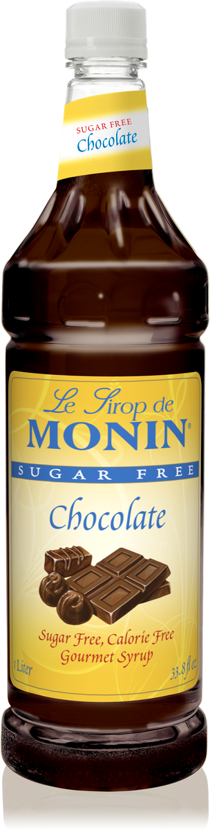 Monin Sugar Free Chocolate Flavoring Syrup 1L Plastic Bottle