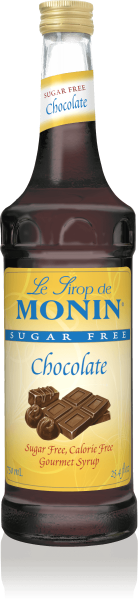 Monin Sugar Free Chocolate Flavoring Syrup 750mL Glass Bottle