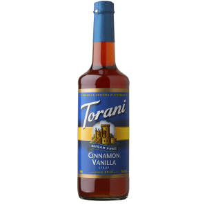 Torani Sugar Free Cinnamon Vanilla Flavoring Syrup 750mL Glass Bottle