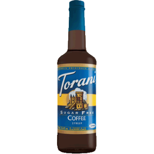 Torani Sugar Free Coffee Flavoring Syrup 750mL Glass Bottle