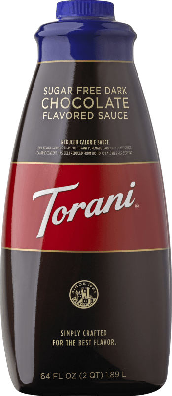 Torani Sugar Free Dark Chocolate Flavoring Sauce 64oz Bottle