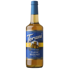 Torani Sugar Free Hazelnut Classic Flavoring Syrup 750mL Glass Bottle