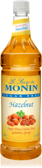 Monin Sugar Free Hazelnut Flavoring Syrup 1L Plastic Bottle