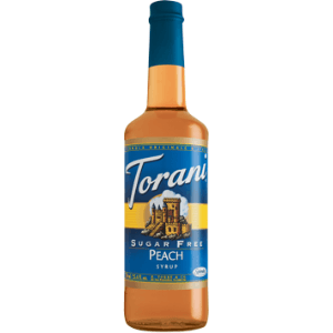 Torani Sugar Free Peach Flavoring Syrup 750mL Plastic Bottle