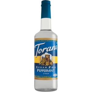 Torani Sugar Free Peppermint Flavoring Syrup 750mL Glass Bottle