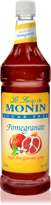 Monin Sugar Free Pomegranate Flavoring Syrup 1L Plastic Bottle