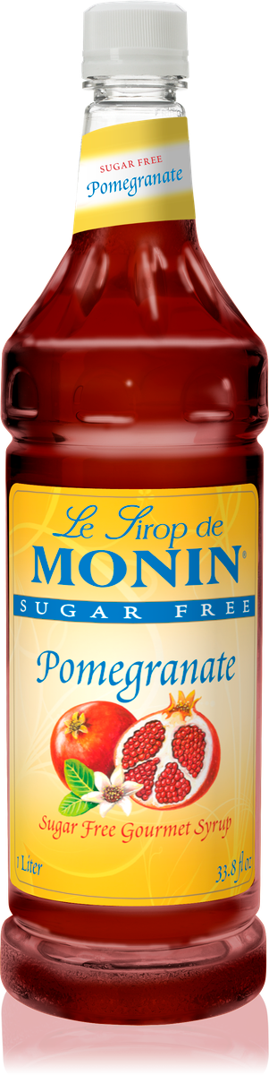 Monin Sugar Free Pomegranate Flavoring Syrup 1L Plastic Bottle