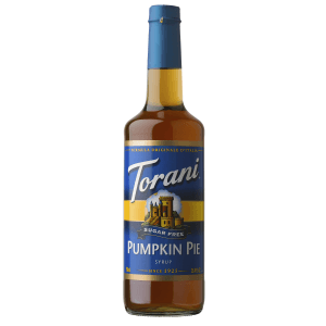 Torani Sugar Free Pumpkin Pie Flavoring Syrup 750mL Glass Bottle
