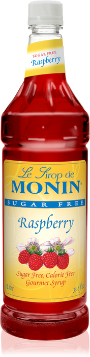 Monin Sugar Free Raspberry Flavoring Syrup 1L Plastic Bottle