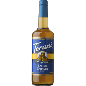 Torani Sugar Free Salted Caramel Flavoring Syrup 750mL Glass Bottle