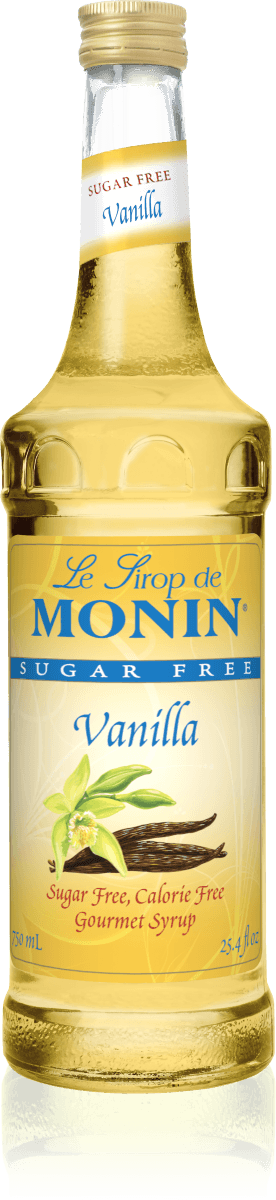 Monin Sugar Free Vanilla Flavoring Syrup 750mL Glass Bottle