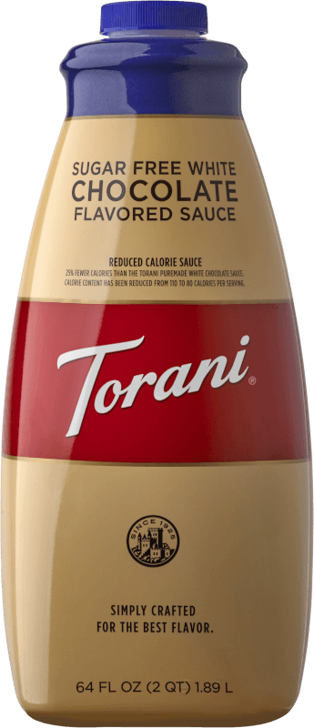 Torani Sugar Free White Chocolate Flavoring Sauce 64oz Bottle
