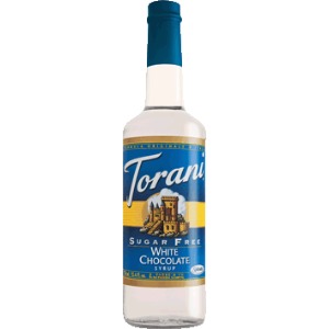 Torani Sugar Free White Chocolate Flavoring Syrup 750mL Glass Bottle