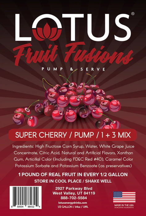 Lotus Energy Super Cherry Fruit Fusions Concentrates 64oz Bottle
