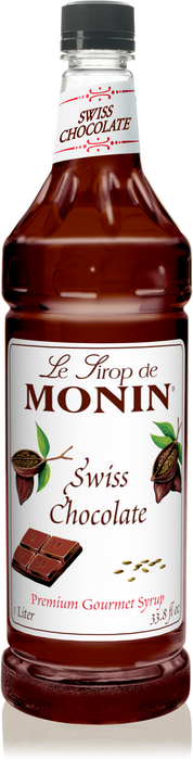 Monin Swiss Chocolate Flavoring Syrup 1L Plastic Bottle