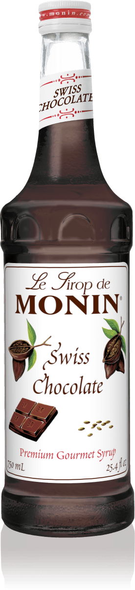 Monin Swiss Chocolate Flavoring Syrup 750mL Glass Bottle