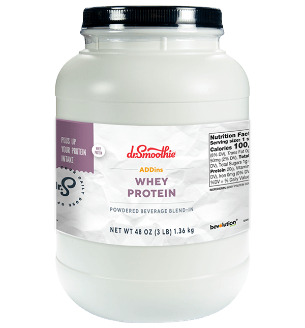 Dr. Smoothie Unflavored Whey Protein 3lb Jar