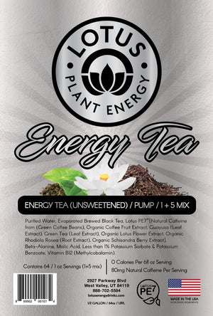 Lotus Energy Unsweetened Energy Tea Concentrates 64oz Bottle