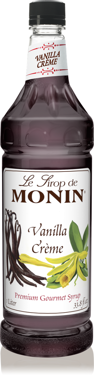 Monin Vanilla Creme Flavoring Syrup 1L Plastic Bottle