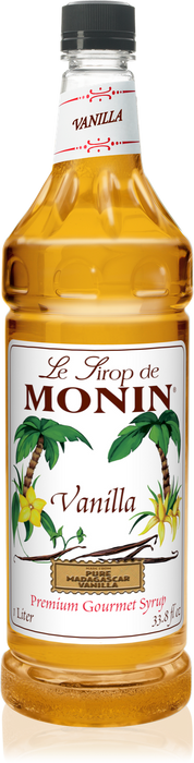 Monin Vanilla Flavoring Syrup 1L Plastic Bottle